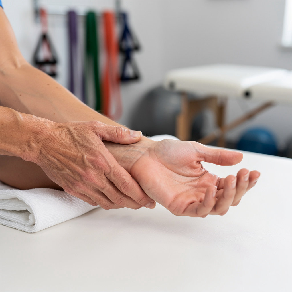 Santa Fe Physical Therapy therapist guiding a patient through a personalized rehabilitation exercise in Union City